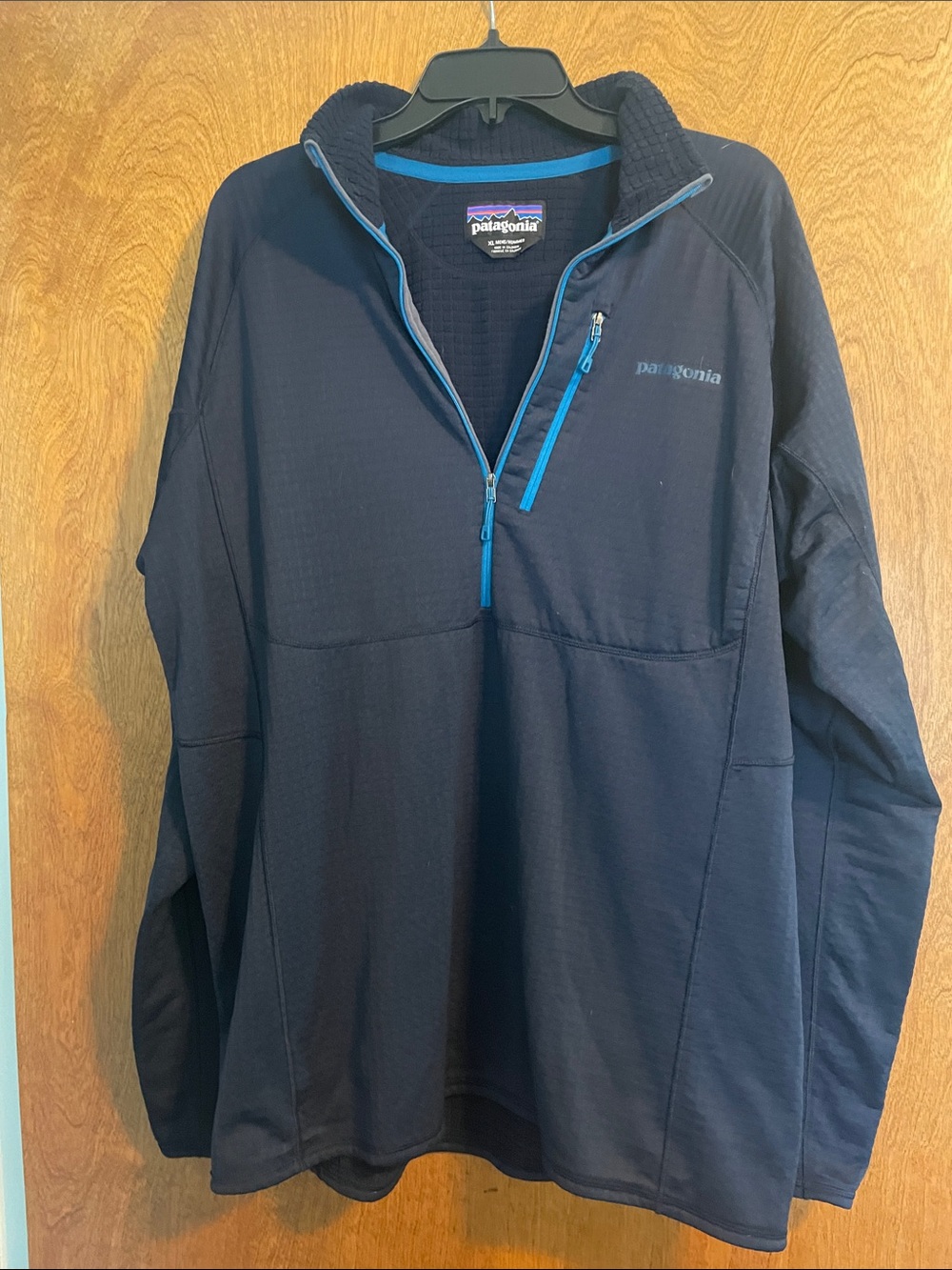 Patagonia Navy Quarter-Zip Pullover with Blue Trim